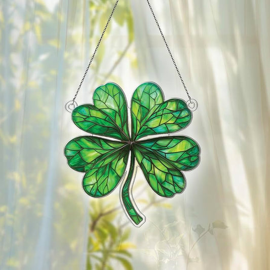 Lucky Four Leaf Clover Suncatcher