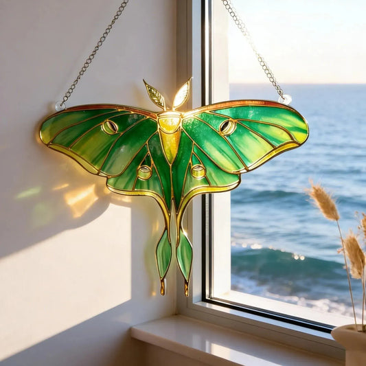 Luna Moth Window Hanging