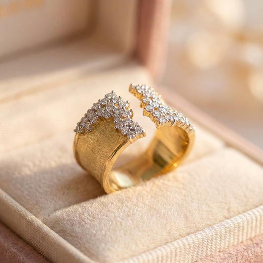 Luxury Golden Wide Band Ring