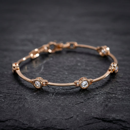 Luxury Zircon Rose Gold Bracelet
