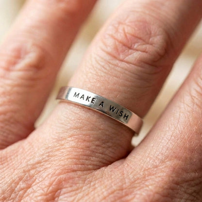 Make A Wish Silver Ring