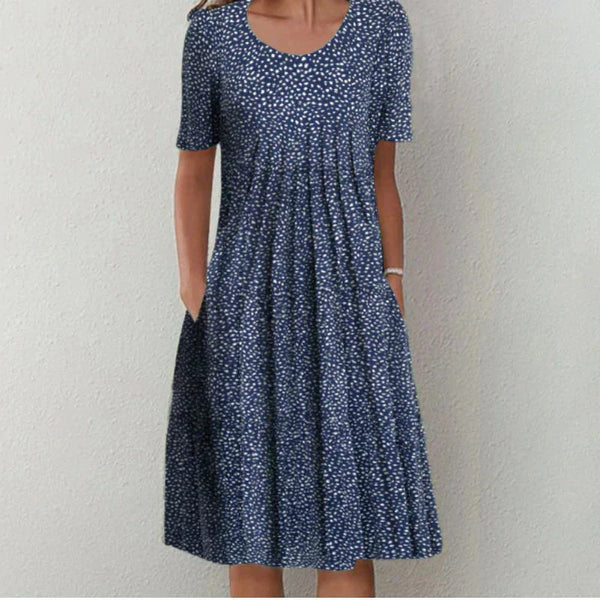 Floral Print Empire Waist Midi Dress