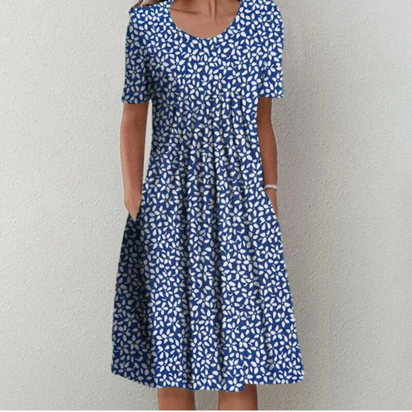 Floral Print Empire Waist Midi Dress