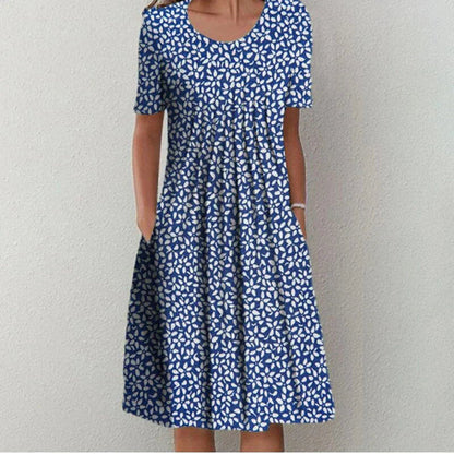 Floral Print Empire Waist Midi Dress