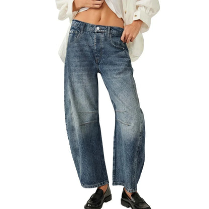 Relaxed tapered cargo jeans