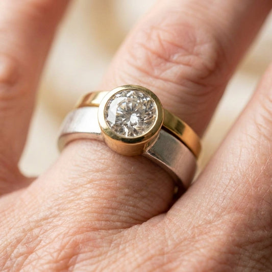 Minimalist Crystal Gold Ring