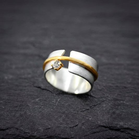 Minimalist Crystal Statement Ring 00248641