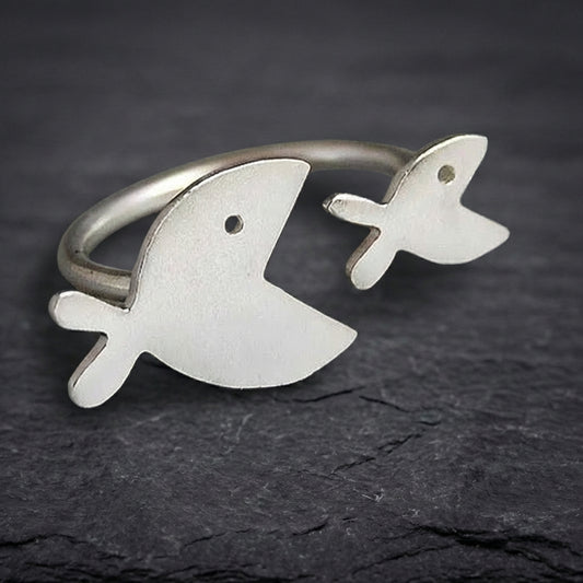 Minimalist Fish Open Ring 10057147