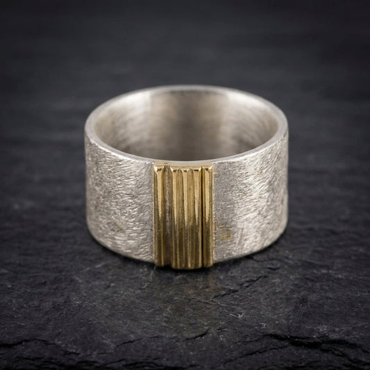 Minimalist Geometric Silver Ring 27173292