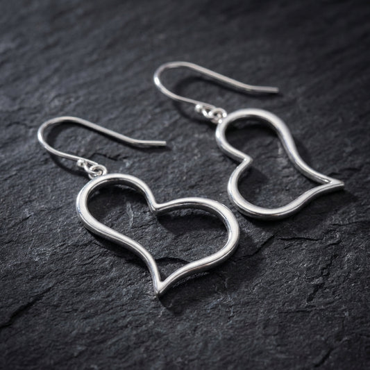 Minimalist Heart Dangle Earrings 59378258