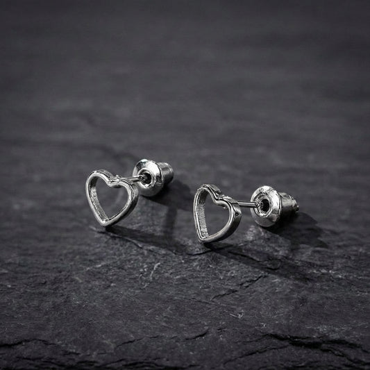 Minimalist Heart Stud Earrings 44230036
