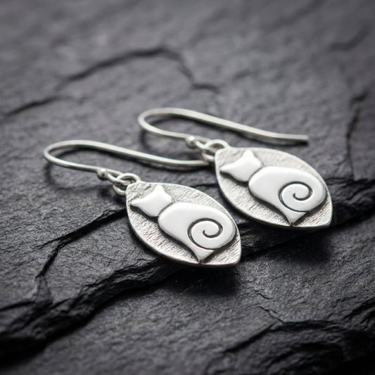 Minimalist Silver Spiral Earrings 94955100
