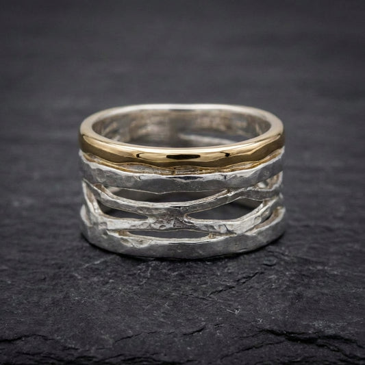 Minimalist Two Tone Ring 27154463