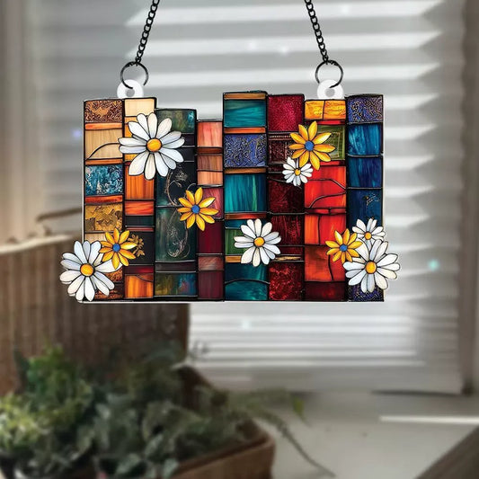Mosaic Daisy Patchwork Suncatcher