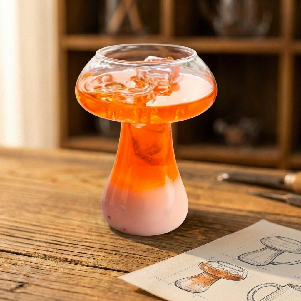 Mushroom Shape Layered Cocktail Glass