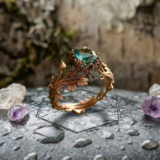 Nature Green Crystal Ring