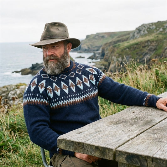 Navy Spruce Diamond Lopapeysa Crewneck