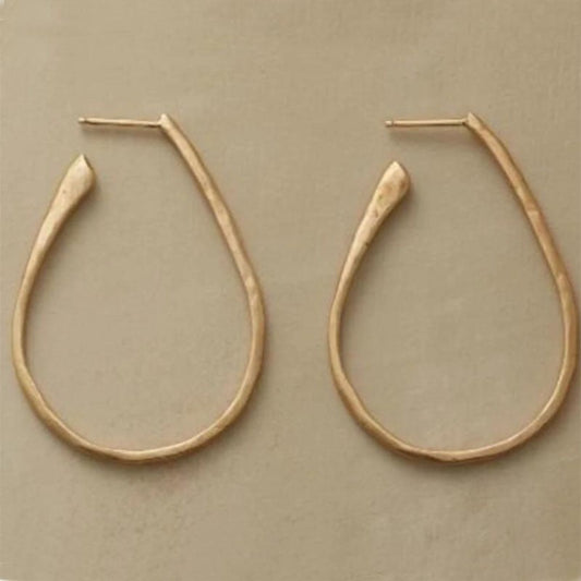 Delicate Artisan Gold Earring