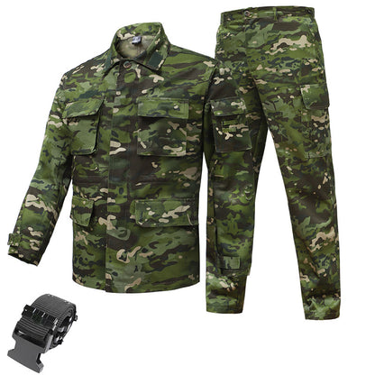 Woodland Camouflage Uniform Suit + Belt