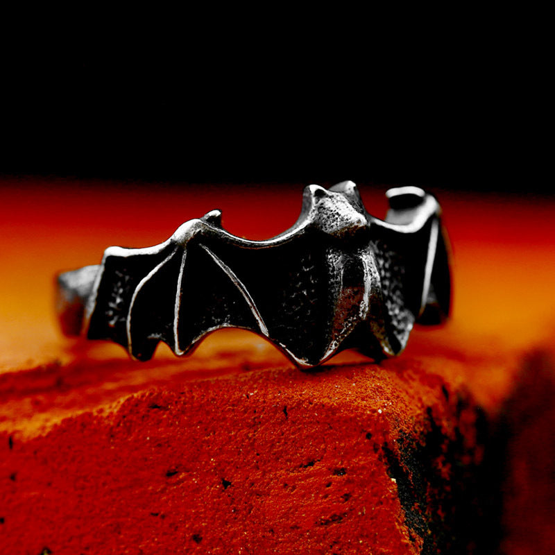 Steel Warrior New Stainless Steel Casual Wing Ring European And American Retro Viking Titanium Steel Ring
