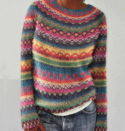 KS | Knitted sweater with vintage pattern
