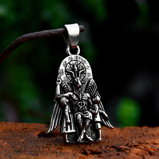 Steel warrior new arrivalsatan horns stainless steel pendant wholesale