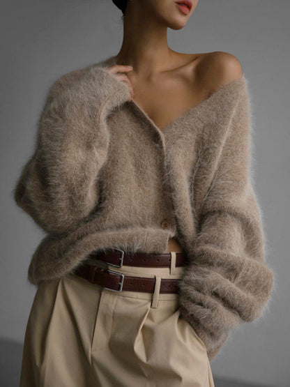 KS | Long-sleeved cardigan with dropped shoulders