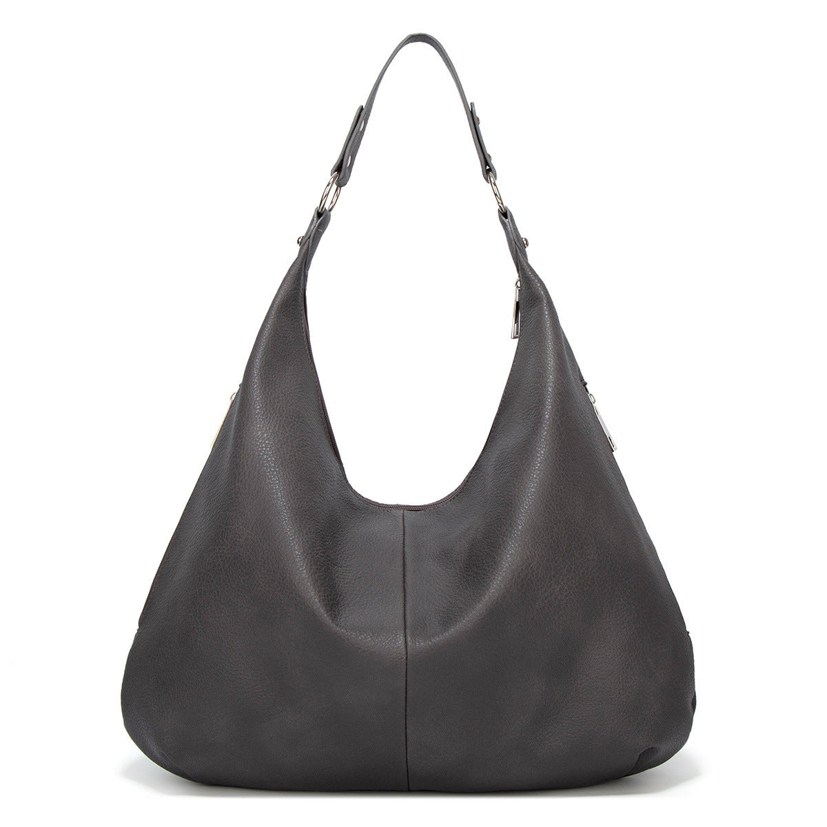 Oversized Pebbled Leather Hobo Bag – Casual Slouch Shoulder Handbag With Adjustable Strap