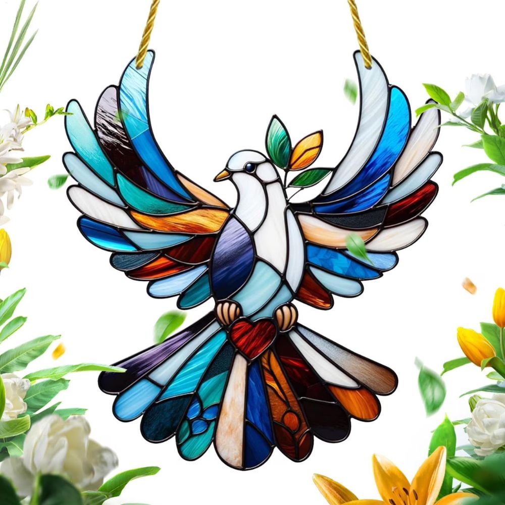 Peace Dove Olive Branch Suncatcher