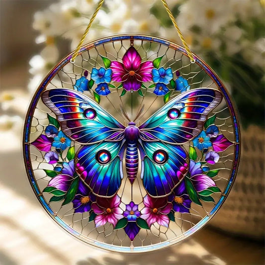 Peacock Butterfly Mandala Suncatcher
