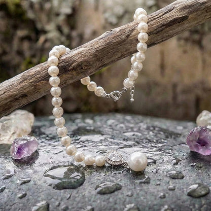Pearl Zircon Pendant Water Drop Necklace