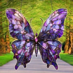 Purple Swallowtail Butterfly Suncatcher