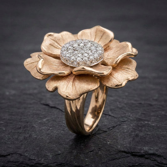 Romantic Flower Diamond Ring 15263739