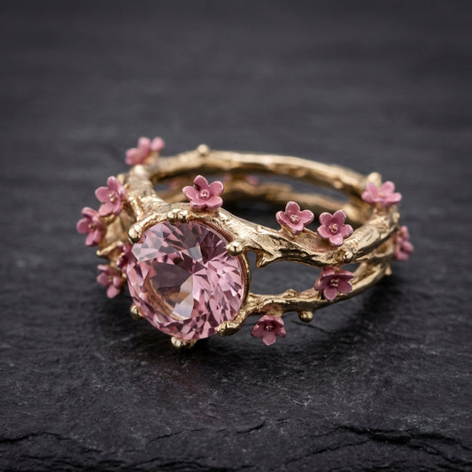 Romantic Flower Zircon Ring 24084059
