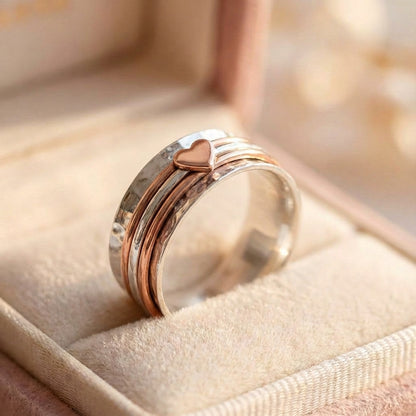 Romantic Heart Spinner Ring