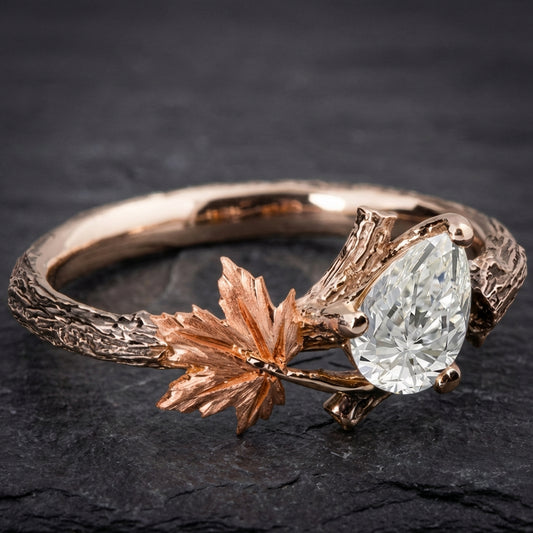 Romantic Maple Leaf Ring 85963493