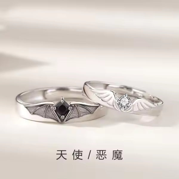 Angel & Demon Couple Ring Set