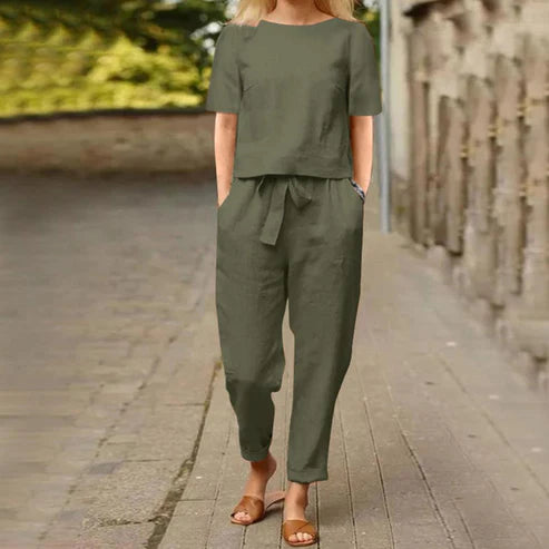 Linen Two Piece Matching Set