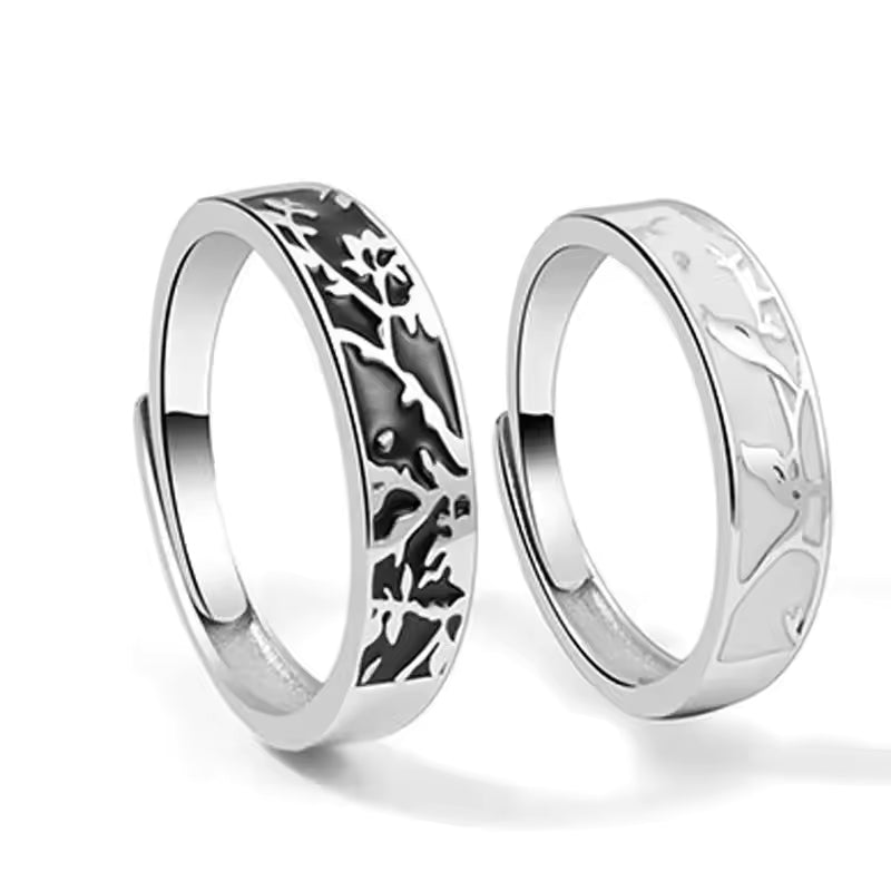 Sterling Silver Bird & Blossom Ring