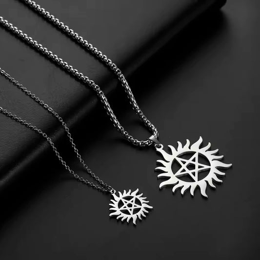 Sun Pentagram Statement Necklace
