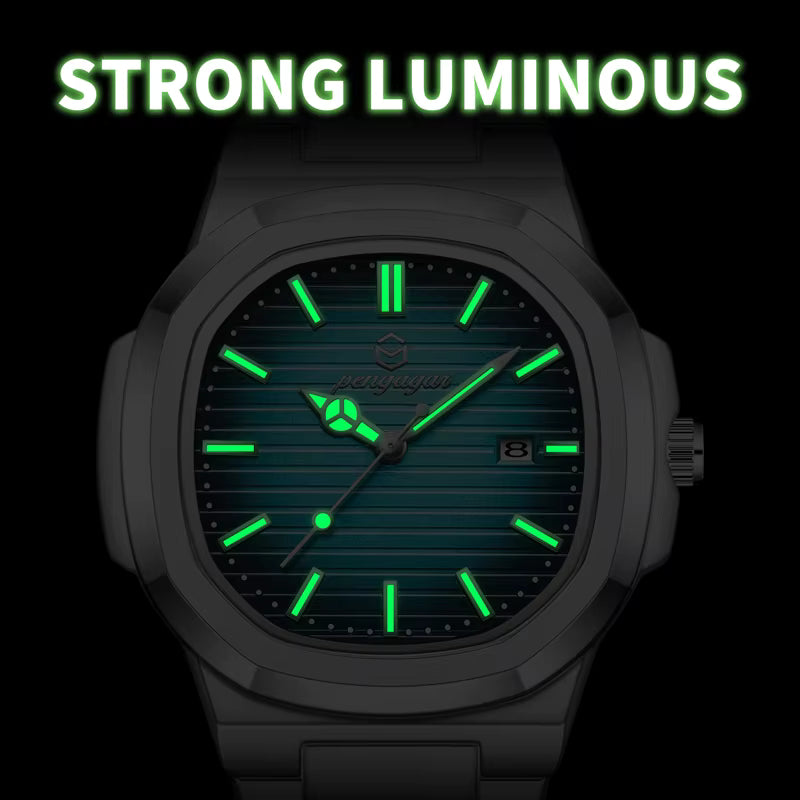 Men's Luxury Square-Round Watch