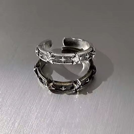 Y2K Star Geometric Open Ring