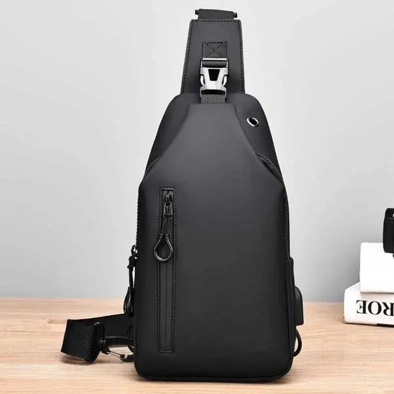 `Waterproof Sling Bag – Crossbody Chest Pack with USB Charging Port`