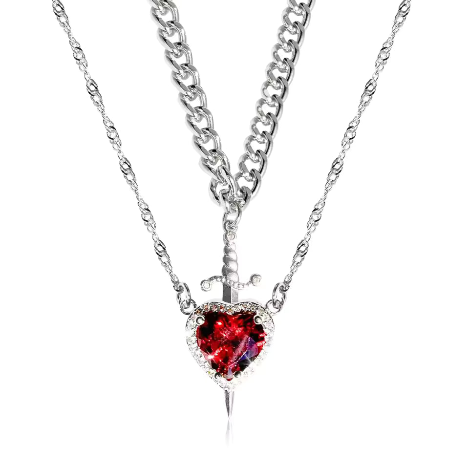 Assemblable Heart & Sword Necklace