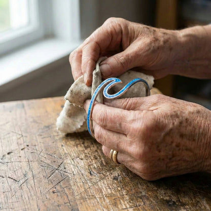 Sea Wave Opal Bracelet In Silver Sustainable Ocean Inspired Jewelry