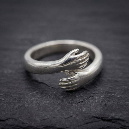 Silver Adjustable Hug Ring