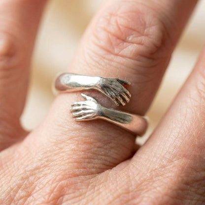 Silver Adjustable Hug Ring