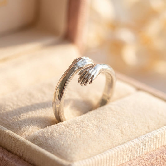 Silver Adjustable Hug Ring