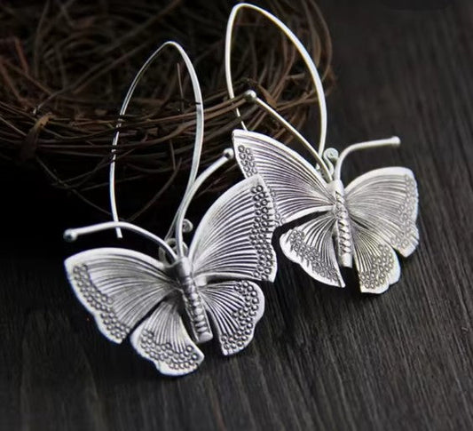 Silver Butterfly Dangle