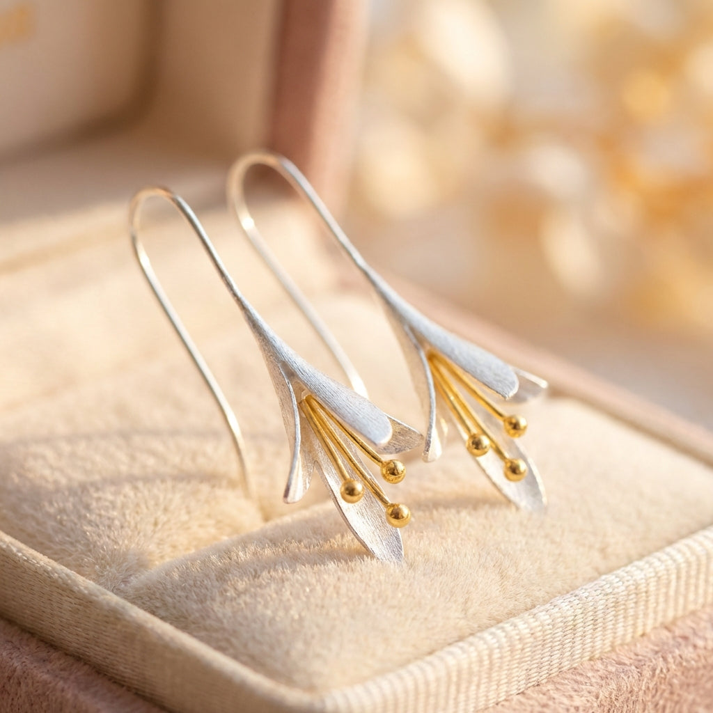 Silver Flower Earrings
